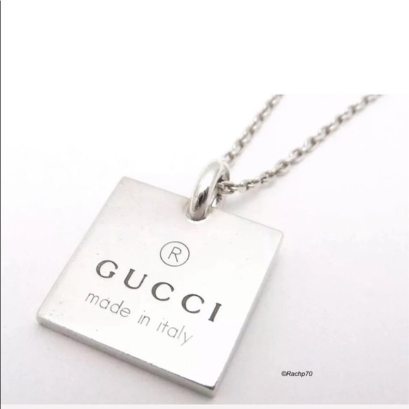 gucci square pendant necklace